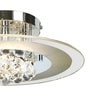 Modern Crystal Halo LED Ceiling Light   Chrome Finish