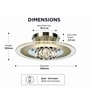 Modern Crystal Halo LED Ceiling Light   Chrome Finish