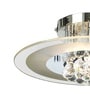 Modern Crystal Halo LED Ceiling Light   Chrome Finish