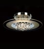 Modern Crystal Halo LED Ceiling Light   Chrome Finish