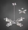 Modern Crystal LED Chandelier with Chrome Finish   Contemporary Ceiling Pendant Light