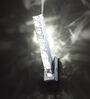 Modern Crystal LED Wall Light   Sleek Vertical Decorative Wall Sconce with Chrome Finish