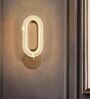 Modern Crystal LED Wall Light with Oval Design   Gold Accent Finish