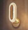 Modern Crystal LED Wall Light with Oval Design   Gold Accent Finish