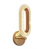 Modern Crystal LED Wall Light with Oval Design   Gold Accent Finish