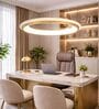 Modern Crystal Ring LED Pendant Light   Gold Finish Ceiling Lamp