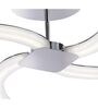 Modern Curved LED Ceiling Light with Sculptural Design   White & Chrome Finish
