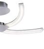 Modern Curved LED Ceiling Light with Sculptural Design   White & Chrome Finish