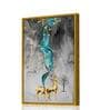 Modern Deer Multicolour Synthetic Wood Wall Art