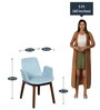 Modern Fabric Dining Chair In Ice Blue Colour