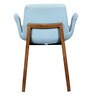 Modern Fabric Dining Chair In Ice Blue Colour