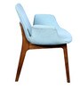 Modern Fabric Dining Chair In Ice Blue Colour