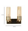 Modern Double Arm Wall Light With Amber Colour Long Glass