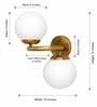 Modern Double Globe Brass Wall Light