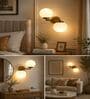 Modern Double Globe Brass Wall Light