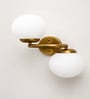 Modern Double Globe Brass Wall Light