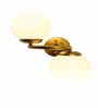 Modern Double Globe Brass Wall Light