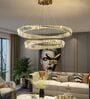Modern Double Ring Crystal Chandelier