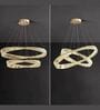 Modern Double Ring Crystal Chandelier