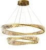 Modern Double Ring Crystal Chandelier