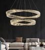Modern Double Ring Crystal Chandelier