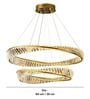 Modern Double Ring Crystal Chandelier