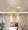 Modern Double Ring Crystal Chandelier