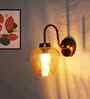 Modern Down Curved Vase Glass Wall Sconce