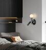 Modern Dual-Light Wall Sconce with Globe & Reading Spot