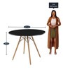 Modern Eames Round Coffee Table in Black Colour