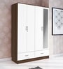 Modern Engineered Wood 4 Door Wardrobe in White Finish
