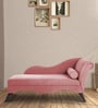 Modern Fabric Chaise Lounger in Pink Colour