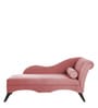 Modern Fabric Chaise Lounger in Pink Colour
