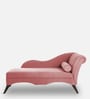 Modern Fabric Chaise Lounger in Pink Colour
