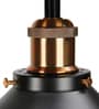Modern Farmhouse Semi Flush Mount Ceiling Light, Black Hallway Fixture, Rose Gold, Cone Shade