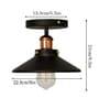Modern Farmhouse Semi Flush Mount Ceiling Light, Black Hallway Fixture, Rose Gold, Cone Shade