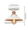 Modern Farmhouse Semi Flush Mount Ceiling Light, White Hallway Fixture, Rose Gold, White Shade
