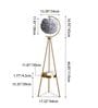 Modern Feather Globe Tripod Floor Lamp with Golden Stand