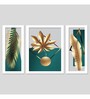 Modern Floral Art Wall Painting MDF Art Print Set of 3