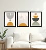 Modern Geometric Framed Wall Art Set of 3
