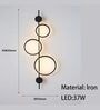 Modern Geometric LED Wall Light   Triple Ring Vertical Decorative Sconce