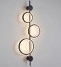 Modern Geometric LED Wall Light   Triple Ring Vertical Decorative Sconce