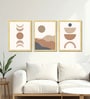 Minimal Abstract Framed Wall Art Set of 3