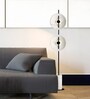 Modern Glass Ball Floor Lamp with Marble Base