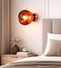 Modern Glass Wall Light with Rose Gold Base   Designer Sconce