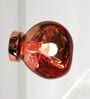 Modern Glass Wall Light with Rose Gold Base   Designer Sconce