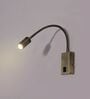 Modern Gold & Black LED Wall Mounted Reading Light with Flexible Gooseneck Arm