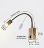 Modern Gold & Black LED Wall Mounted Reading Light with Flexible Gooseneck Arm
