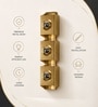 Modern Gold 3-Light LED Wall Light