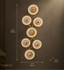 Modern Gold Branch LED Ceiling Light with Textured Glass Flower Shades